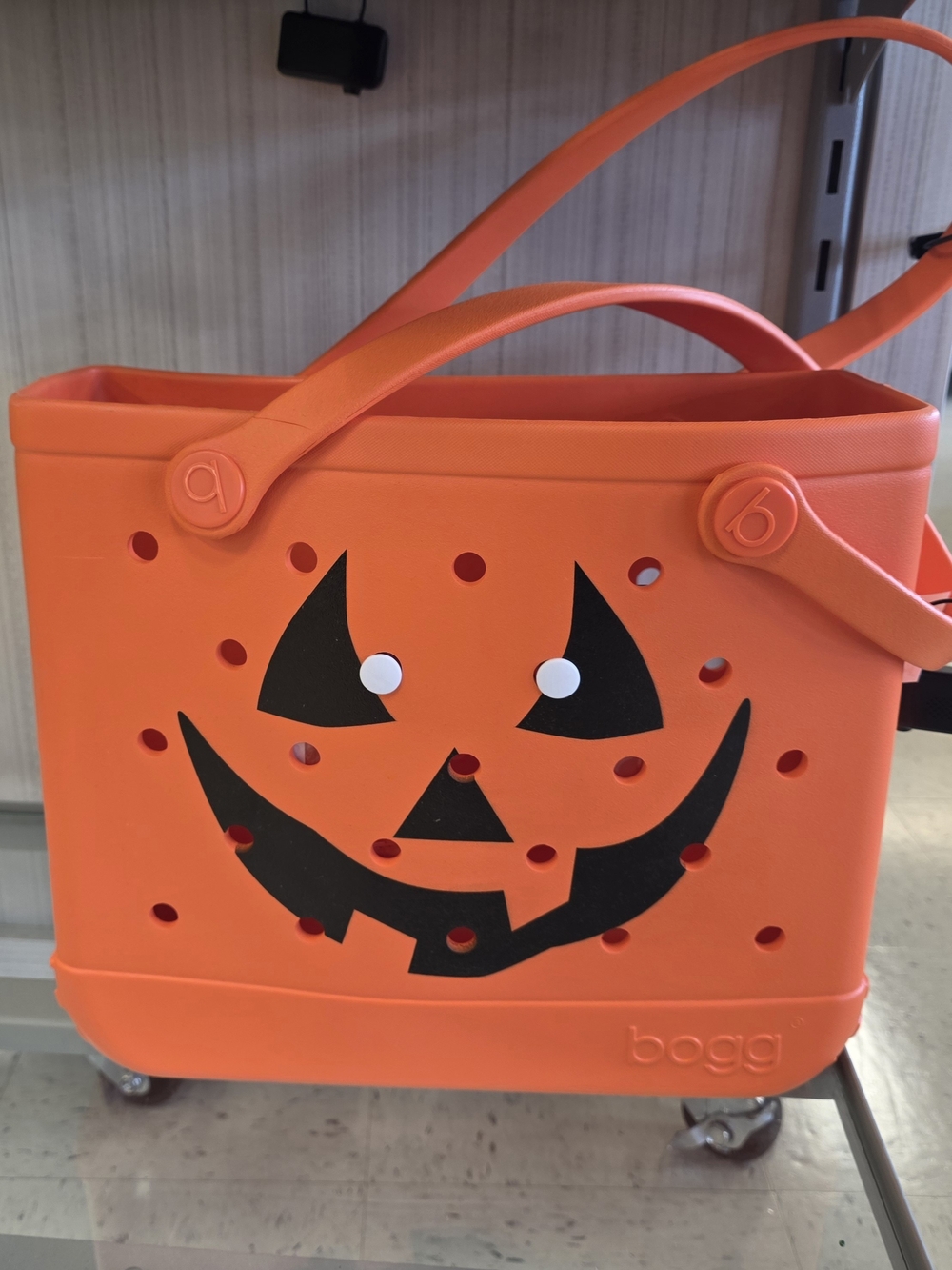 BOGG BAG Orange Pumpkin Jack-O'-Lantern Tote